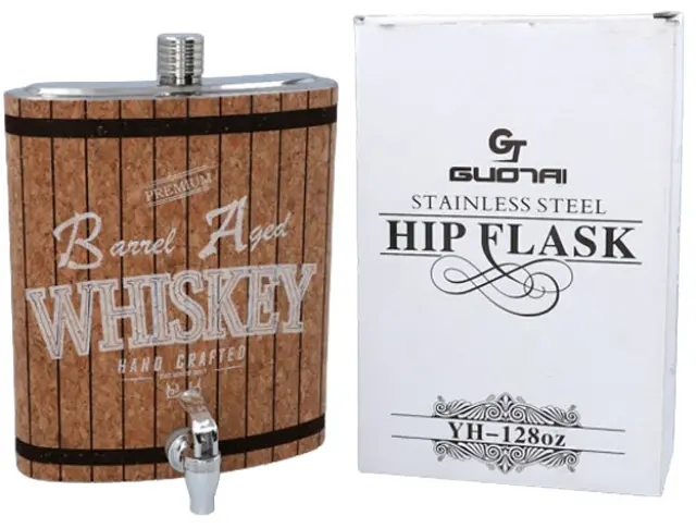 Hip Flask Δοχέιο Φλασκί Ποτού Whiskey Γίγας με Βρυσάκι (F3513) - 3840ml 3
