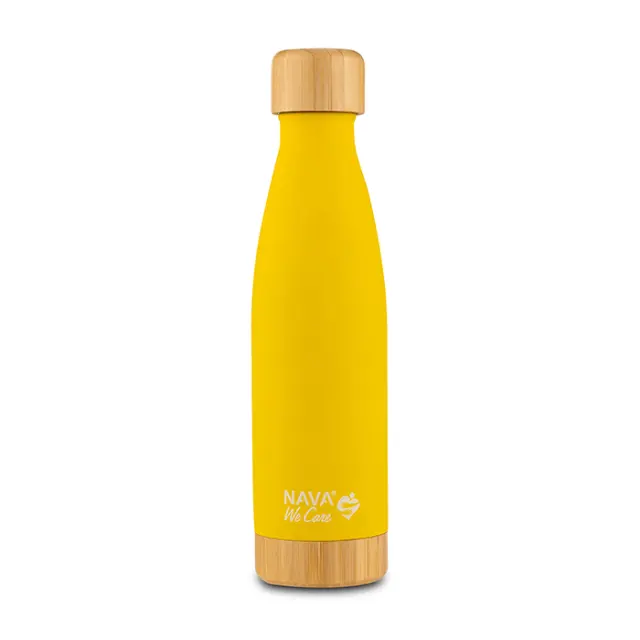 Nava Μπουκάλι Θερμός Ανοξείδωτο Κίτρινο 500ml