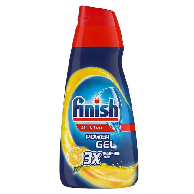 FINISH Απορρυπαντικό Πιάτων Gel 1LT All in One Shine + Protection Lemon