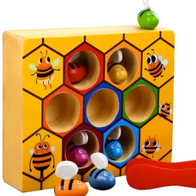 Kruzzel Ξύλινο Παιχνίδι Honeycomb Πιάσε την Μέλισσα