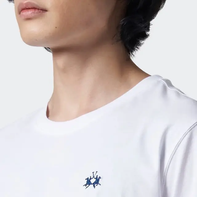La Martina - Ανδρικό T-Shirt Regular Fit CCMR04-JS206-00001 Λευκό - 3XL 3