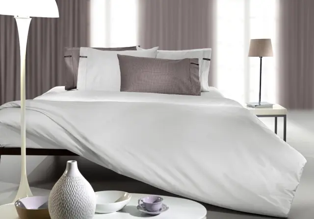 ΣΕΝΤΟΝΙ ΒΑΜΒΑΚΟΣΑΤΕΝ ΥΠΕΡΔΙΠΛΟ MINIMAL SILVER 240X270 GUY LAROCHE