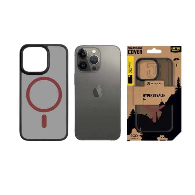 Tactical MagForce Hyperstealth 2.0 Cover for Apple iPhone 13 Pro Black/Red 3