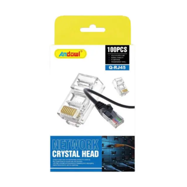 Andowl Ακροδέκτης Δικτύου RJ45 CAT5E Q-RJ45