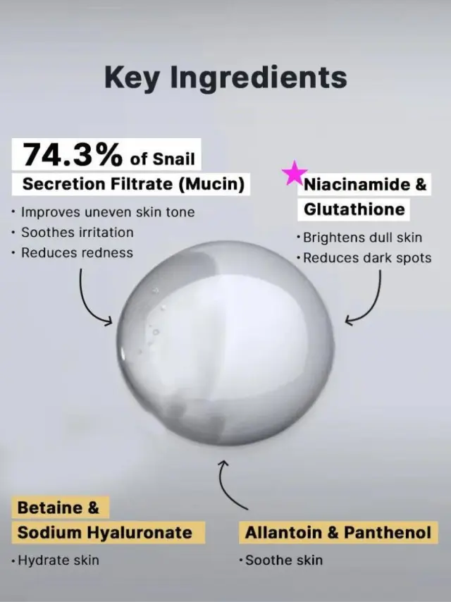 Cosrx Advanced Snail Radiance Dual Αντιγηραντικό Essence Προσώπου με Έκκριμα Σαλιγκαριού & Νιασιναμίδη 80ml 2