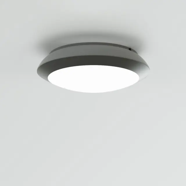 it-Lighting Champlain 1xE27 Outdoor Ceiling Light Grey D:90x285x285mm (80300834)