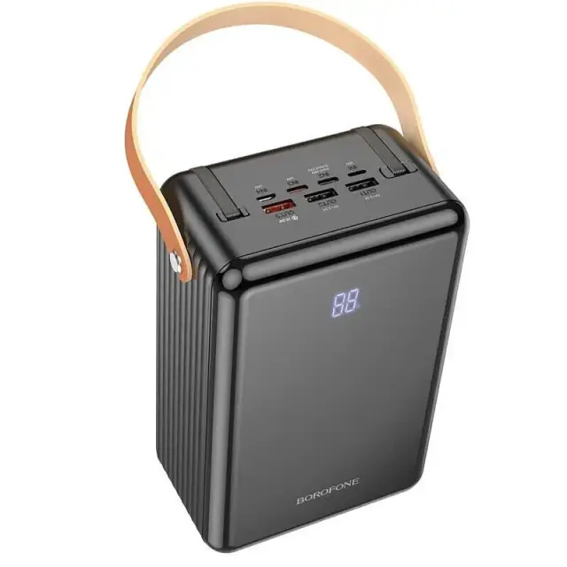 Borofone Power Bank 80000mAh 22.5W με Θύρες USB-A και USB-C Μαύρο BJ32