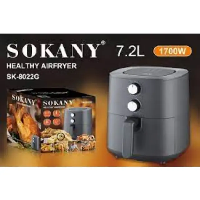 Sokany Φριτέζα αέρος 7.2l 1700W SK-8022G Γκρί 3