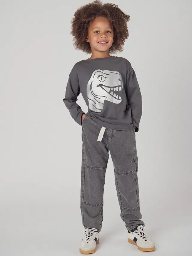 Παιδικό Παντελόνι για Αγόρια Grey Jogger ΜΠΛΕ 2