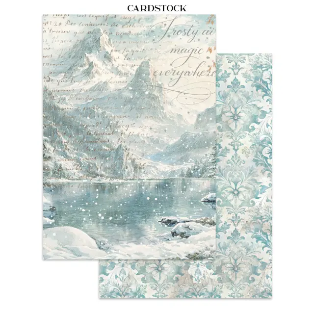 Junk journal Focus Point (cut-outs, backgrounds), White Christmas 3