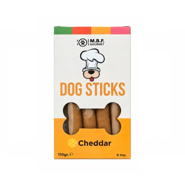 M.B.F Gourmet Dog Sticks Cheddar (4τμχ) 110gr Μονόχρωμο