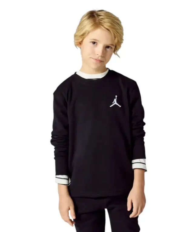Jordan - Παιδική Μπλούζα Jdb Mj Essentials Ft Crew 95C578-023 Μαύρο - 8-10 ετών
