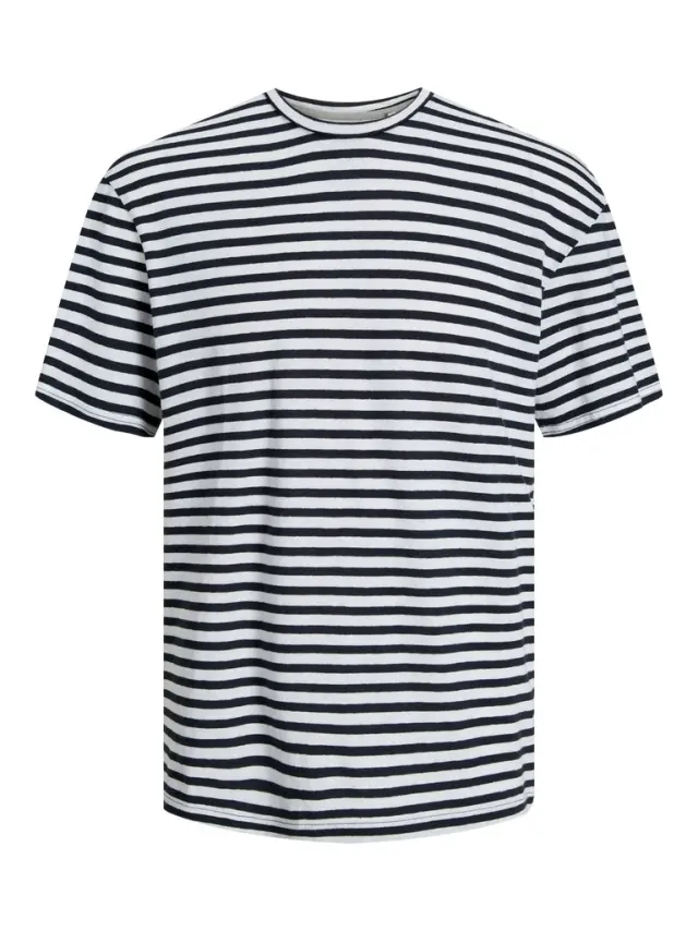 JPRCC SOFT LINEN BLEND SS TEE dark blue