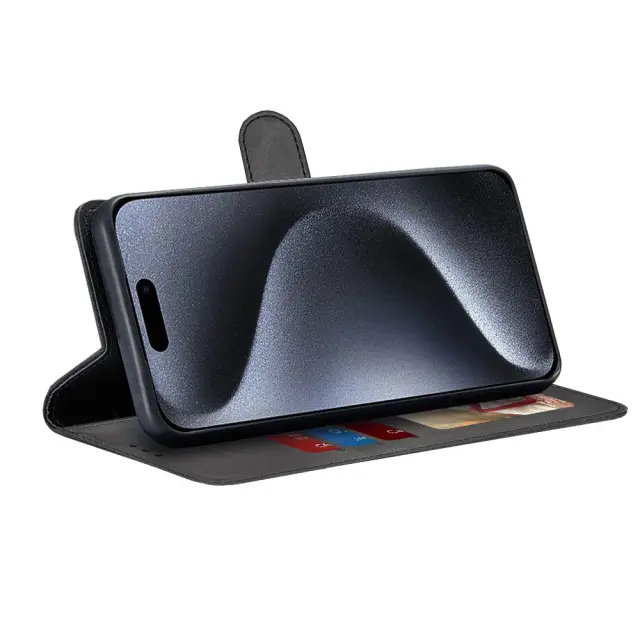 Techsuit® Diary Θήκη Βιβλίο για iPhone 15 Pro- Black 2