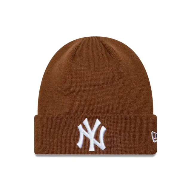 New Era New York Yankees MLB League Essential Cuff Knit Beanie Hat Unisex Σκούφος Acrylic - Brown 60915757
