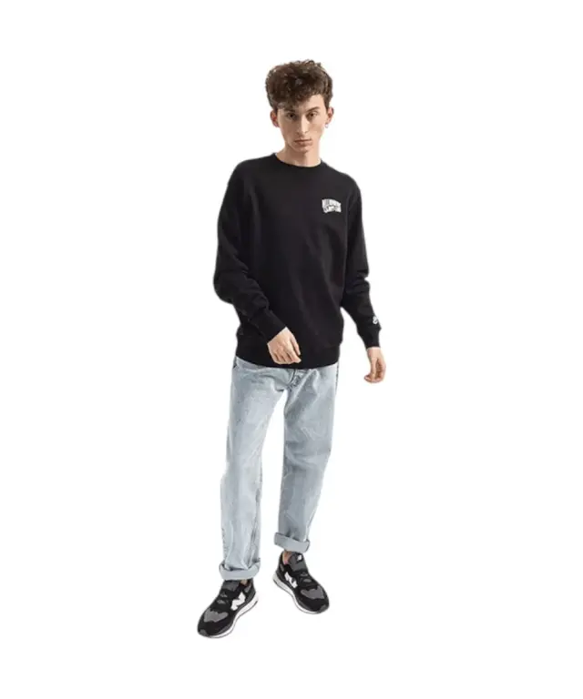 Tommy Hilfiger - Ανδρικό Φούτερ Entry Graphic Crew Regular Fit DM0DM17157-BDS Μαύρο - 2XL 2