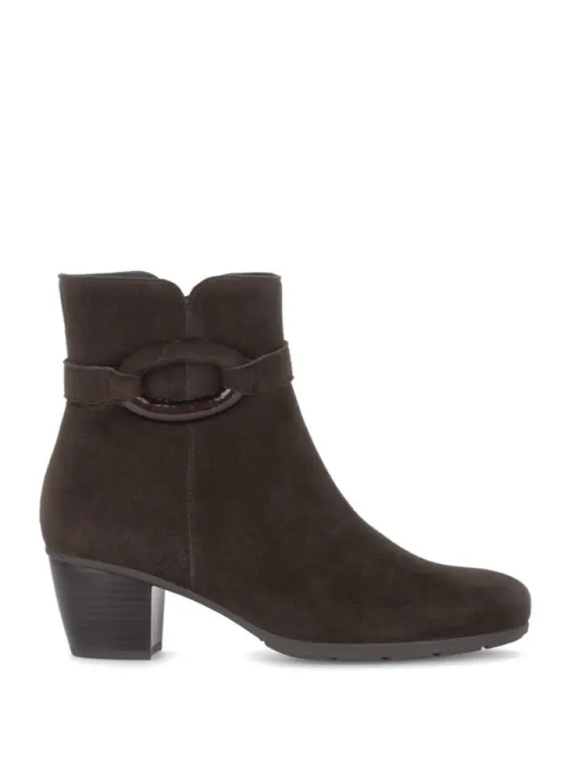 Gabor Μποτάκια με Τακούνι Γυναικείο δέρμα Nubuck Καφέ GAB/75523 18-CHOCOLATE 3