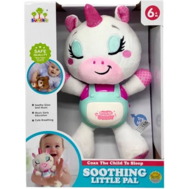 Baby Soothing Unicorn – Λούτρινος Μονόκερος με Φως + Μουσική | Για Βρέφη 6M+