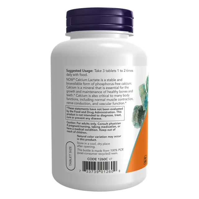 Now Foods Calcium Lactate 3