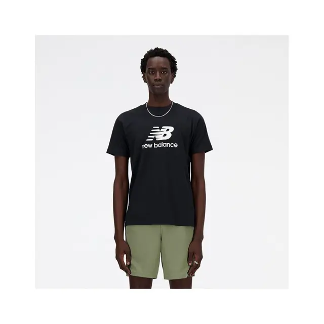 New Balance Stacked Logo T-Shirt (MT41502-Black) - Μαύρο