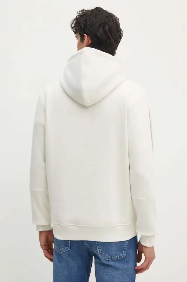 Calvin Klein - Ανδρικό Φούτερ Logo Tape Regular Fit J30J325632-YBI Λευκό - 2XL 3