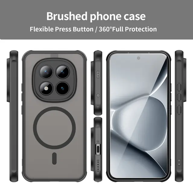 Techsuit® HaloFrost II MagSafe για Xiaomi Redmi Note 15 Pro+ 5G/Poco M8 Pro 5G-Black 3