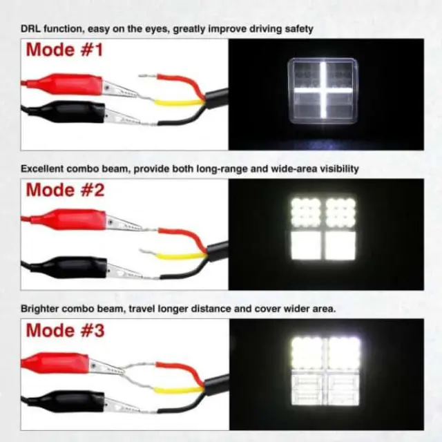 Προβολέας DRL EPISTAR LED 162 Watt υψηλής ισχύος 10-30 Volt με 3 λειτουργιές 3