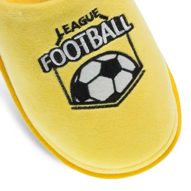 Parex Ανδρικές Παντόφλες Σπιτιού Football League, Χρώμα Κίτρινο 3