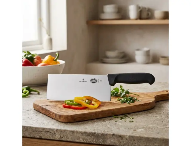 Μαχαίρι Κινέζικου Τύπου Victorinox Fibrox με μήκος λεπίδας 18cm - Black5.4063.18
