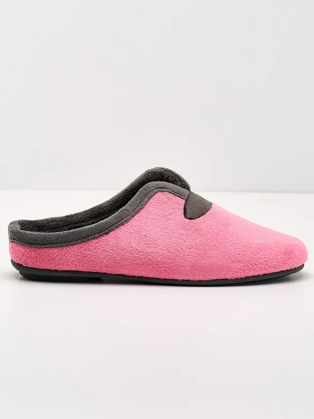 Comodos Παντόφλες Γυναικείο ύφασμα Ροζ VUL/91025 PINK/GRIS 3