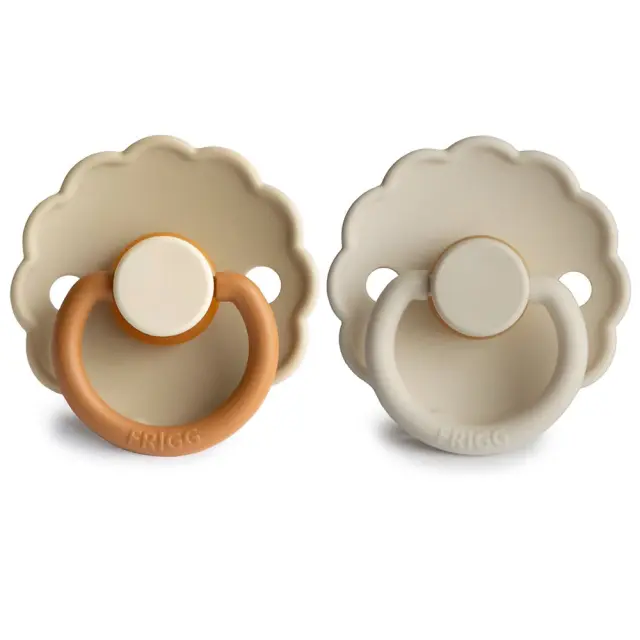 Σετ 2 Πιπίλες Latex FRIGG Daisy Desert/Cream 6-18 Μηνών Baby Oliver 2