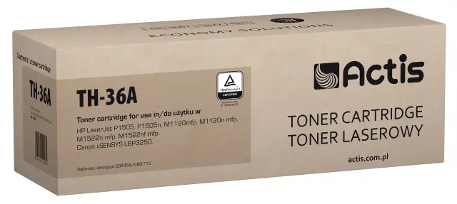 Actis TH-36A Toner (replacement for HP 36A CB436A, Canon CRG-713 Standard 2000 pages black)