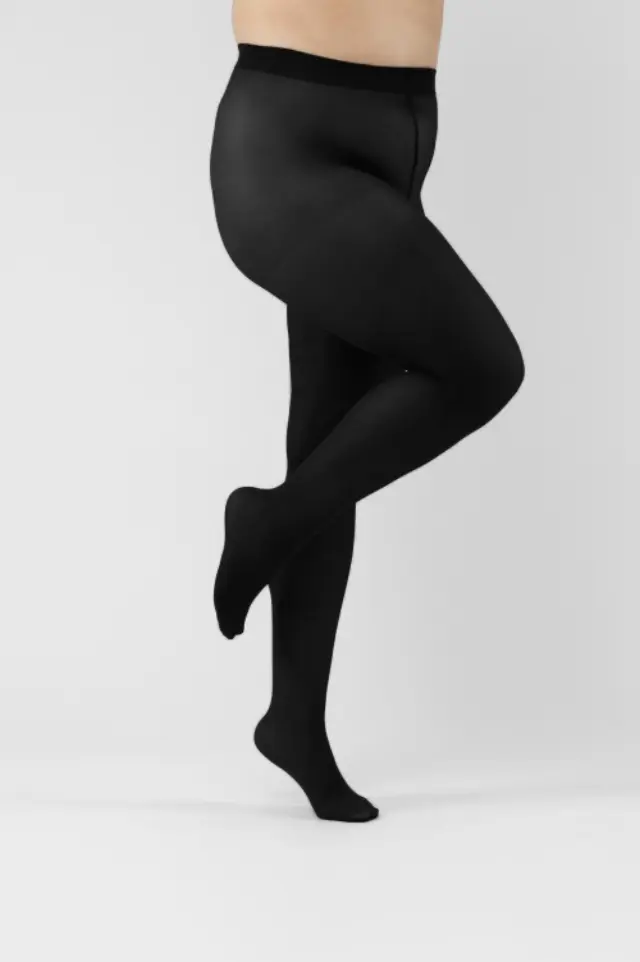 Μαύρο καλσόν plus size 2