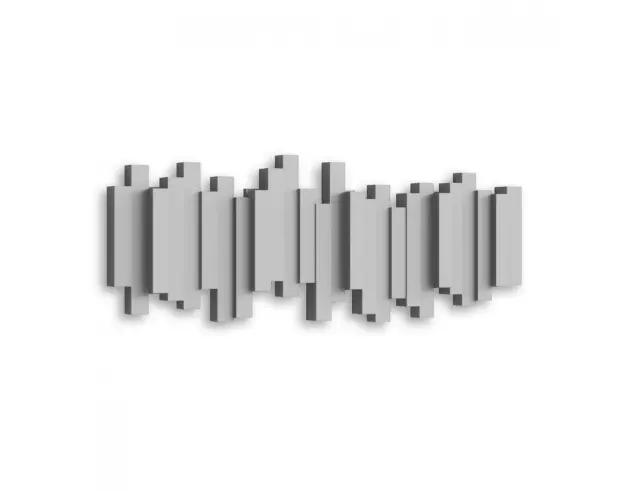 Κρεμάστρα τοίχου Sticks Umbra 5 θέσεων με διαστάσεις 49.3x2.5x18.4cm - Γκρι318211-918 2