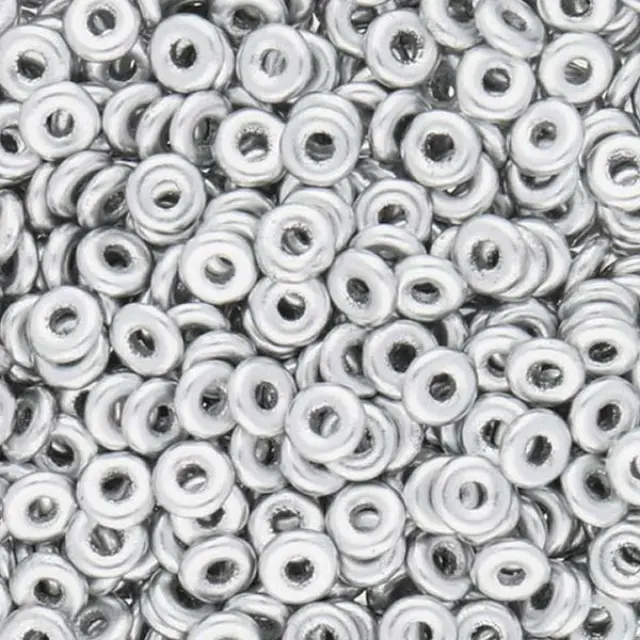 Χάντρα Czech O Beads 3.8mm - Aluminium Silver ~7gr