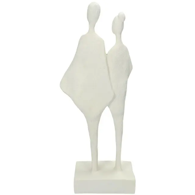 Διακοσμητικό Ζευγάρι Λευκό Polyresin 17.2x8.7x30.7cm 3