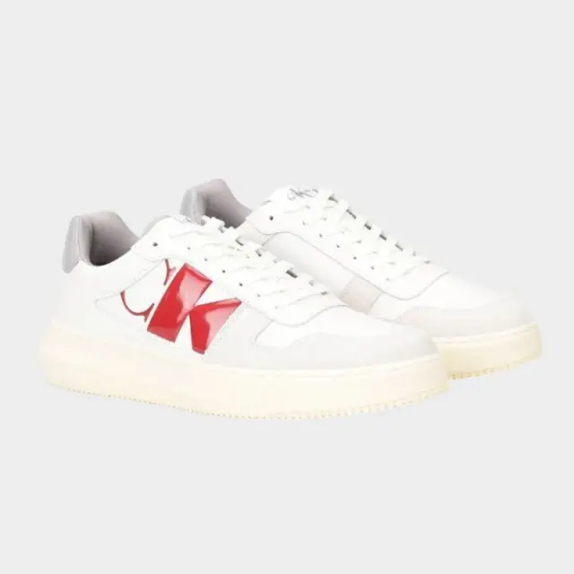 Calvin Klein - Cupsole Lth Ανδρικά Chunky Sneakers YM0YM00897-01W Κόκκινο - 45 2