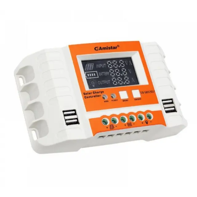 G-Amistar GKF-2012 20Α 12/24V - Ρυθμιστής φόρτισης μπαταριών για φωτοβολταϊκά