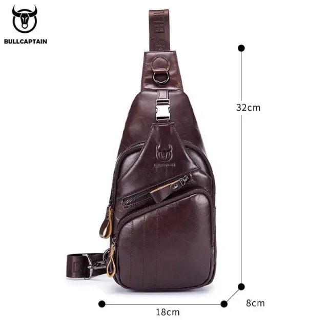 Δερμάτινο τσαντάκι body Bull Captain XB 105 σκούρο καφέ - One Size 2