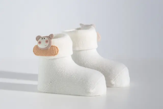 Socks Baby Panda Μπεζ