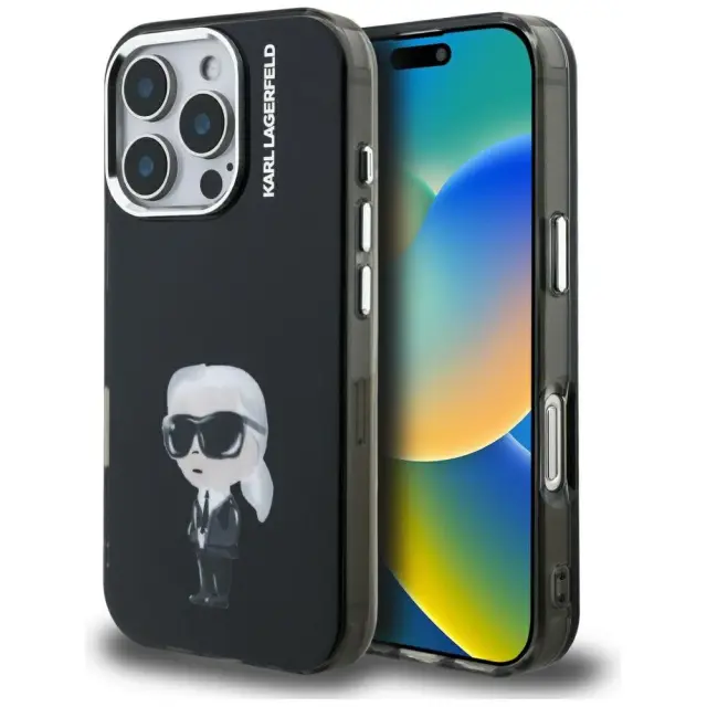 Karl Lagerfeld® Aquarelle Karl Θήκη Magsafe για iPhone 16 Pro Max-Black