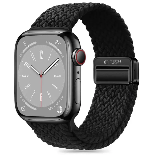 Tech-protect Nylonmag Apple Watch 8 / 9 / 10 / 11 / 12 / Se (40 / 41 / 42 Mm) Black