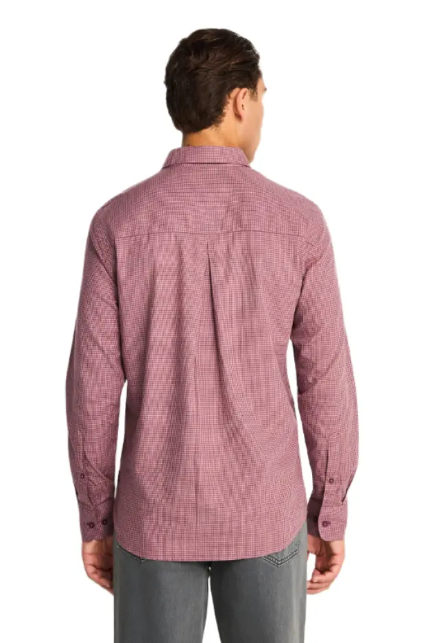 Funky Buddha ανδρικό πουκάμισο Oxford fit καρό FBM014-005-05-2 2