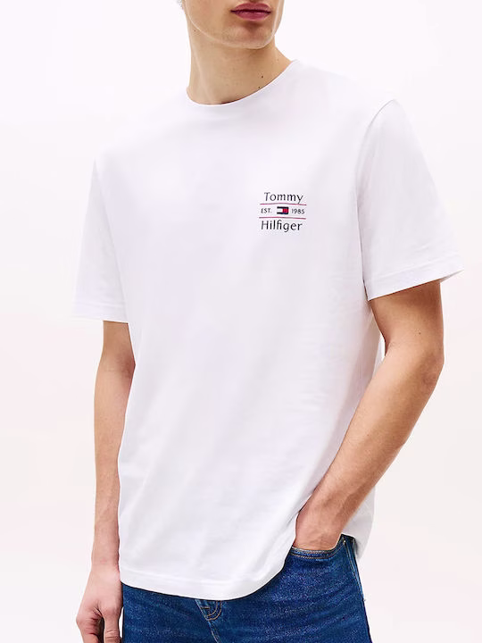 Tommy Hilfiger Ανδρικό Άσπρο T-Shirt Άσπρο
