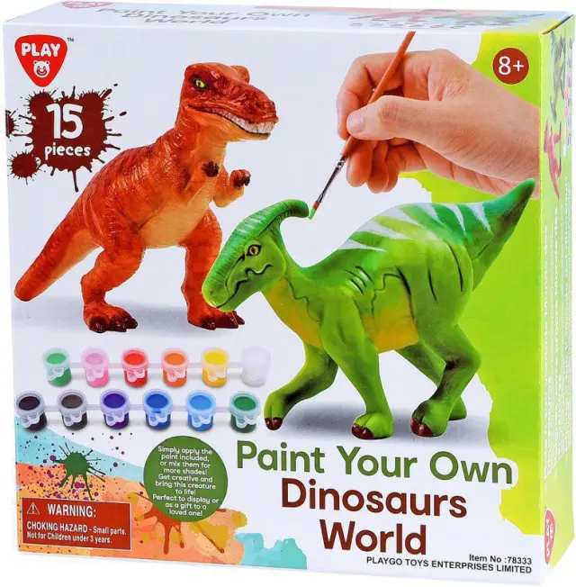 Playgo Paint Your Own-Dinosaurs World 3