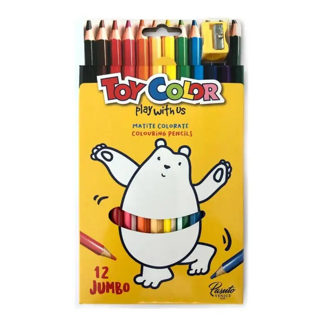 Ξυλομπογιες Toy Color Jumbo 12 Χρωματα Και Δωρο Ξυστρα (220.063) Πολύχρωμο