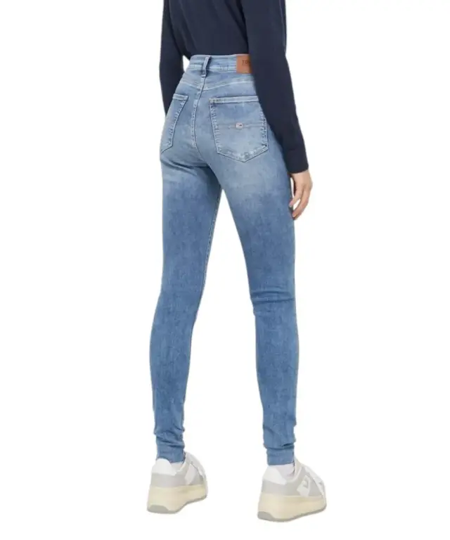 Tommy Hilfiger - Γυναικείο Jean Th Sylvia Ψηλόμεσο Skinny Fit DW0DW16691-1A5 Γαλάζιο 2