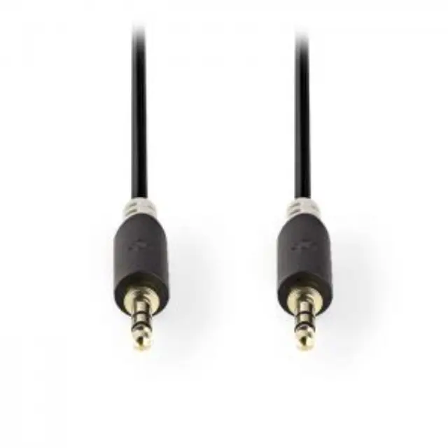 Καλώδιο ήχου 3,5mm Stereo αρσ. - αρσ., 5m, σε ανθρακί χρώμα. 2