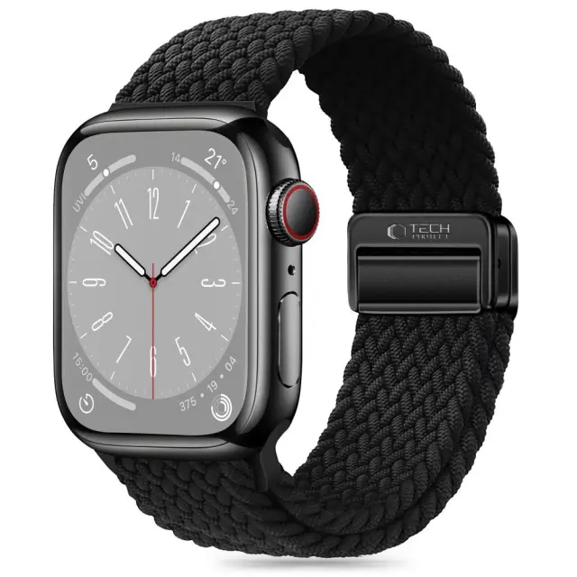 Tech-Protect Nylonmag Apple Watch 8 / 9 / 10 / 11 / 12 / Se / Ultra (44 / 45 / 46 / 49 Mm) - Black