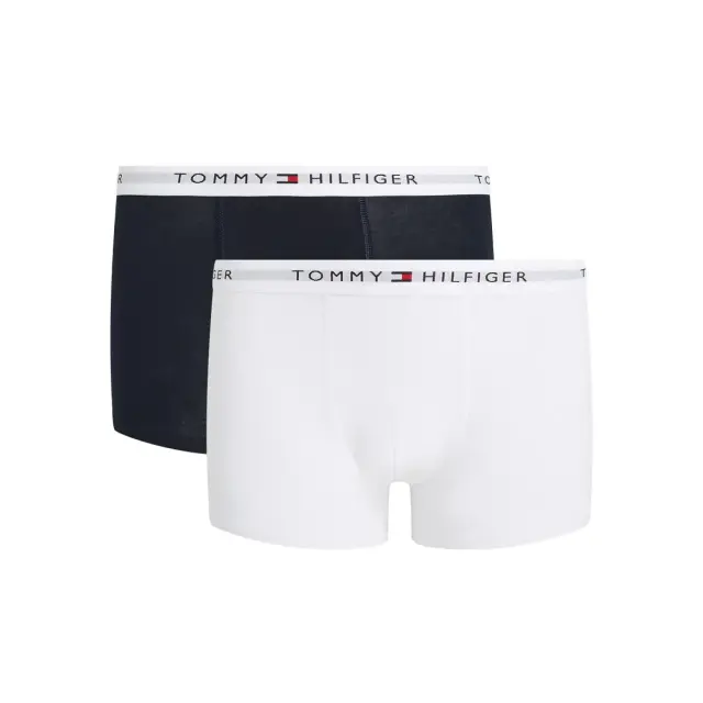 Tommy Hilfiger Παιδικό Boxer Logo - Διπλό Πακέτο, Χρώμα White-Desert Sky - 4-5 Y